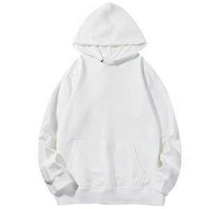 OEM Customized Logo Design Unisex Style Long Sleeve Autumn Loose Pullover Simple 260g Heavyweight Hooded Sweatshirt - Product Image 5