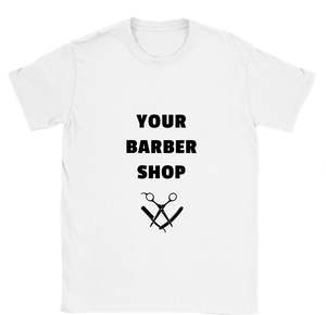 เสื้อยืดสไตลิสที่มีชื่อทางธุรกิจสำหรับตัดผมตามสั่งร้านทำผม - Product Image 2