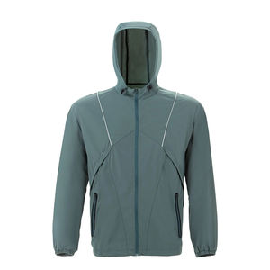 Chaqueta Cortavientos Deportiva de Alta Calidad para Hombre, Diseño Informal Transpirable e Impermeable con Cuello Alto y Cierre de Cremallera - Product Image 1