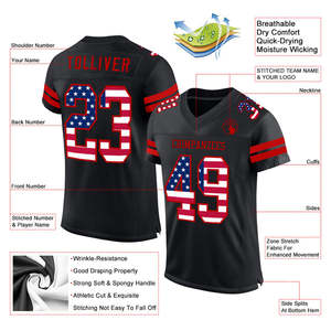 Maillot de football américain personnalisé Elite, uniforme de qualité supérieure léger et durable pour la compétition des clubs des collèges et des jeunes - Product Image 4