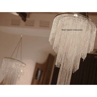 Lustre suspendu en cristal circulaire de luxe pour mariage, avec couleur et taille personnalisées pour la décoration d'événements