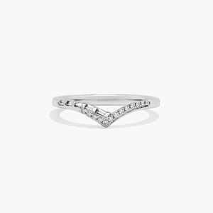Anillo de Plata de Ley 925 con Diamante Moissanita Vintage y Diseño Curvo para Mujer, para Bodas y Fiestas, Acabado Vermeil Eternity - Product Image 4