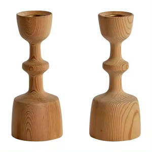 Wholesale Prices Mango Wood Pillar Candle Holder Home Wedding <b>Christmas</b> Decoration Set of 3 PCs Candle Holder <b>for</b> Online Sellers - Product Image 3