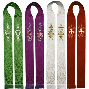 Yili Wholesale High Quality Custom Clergy Stole Scarves Print Muslim Spring ZHE Polyester with Design Men Digital Print