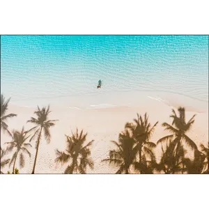 Impression sur toile Fida Palm Shadows sur plage de sable blanc - Product Image 6
