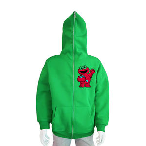 เสื้อกันลมมีฮู้ดสำหรับผู้ชายมีซิปแบบเต็มหน้าสีแดงมีฮู้ดแบบซิปสำหรับผู้ชายดีไซน์สกรีนที่ออกแบบได้ตามต้องการผลิตจากสหรัฐอเมริกา - Product Image 6