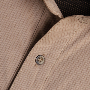 Camisa de nailon y spandex para hombre, ligera, de secado rápido, de manga corta, extragrande, informal, color bisque, proveedor mayorista - Product Image 3