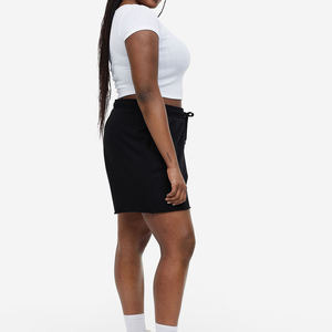 Venta de verano caliente Pantalones cortos de tabla de fitness bordados de alta calidad Cinturón de cintura alta Botón Bolsillo Perlas transpirables Disponible Bajo - Product Image 3