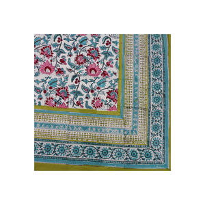 Mantel rectangular para boda, bloque de mano impreso, artesanía atemporal, manteles de algodón puro para suministro a granel - Product Image 3