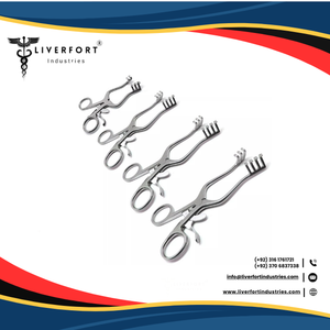 Usine En Gros Weitlaner Rétracteurs Prong Chirurgical Vétérinaire Instruments En Acier Inoxydable Nouveau Modèle 4 Pcs Base de Foie Fort - Product Image 5
