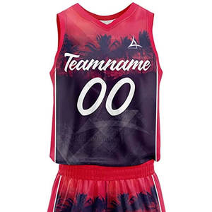 ชุดบาสเก็ตบอลแบบซับลิเมชั่นราคาดีที่สุดสำหรับผู้ใหญ่ชาย-ชุดไซส์ใหญ่ระบายอากาศได้ดี - Product Image 4