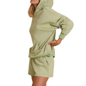 Tenues pour femmes, ensembles courts d'hiver, ensemble deux pièces, vêtements pour femmes, sweat-shirt à manches longues avec short de survêtement, ensemble deux pièces, 2026 - Product Image 1