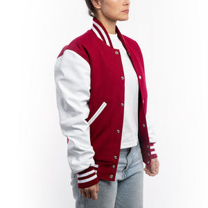Blouson universitaire en cuir personnalisable pour femmes hommes quantité minimale de commande bas broderie respirant Bomber Baseball Letterman vestes fabricant - Product Image 2