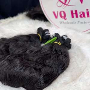 Cabello crudo vietnamita Máquina al por mayor Trama doble Cabello virgen ondulado natural de alta calidad 100% Cabello Remy VQ Cabello 100gr - Product Image 5