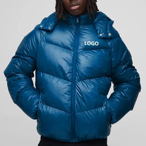 Down Coat Men's Shiny Down <b>Padded</b> <b>Hooded</b> Down <b>Jacket</b> Thick Winter Bomber Puffer Men's <b>Jacket</b> - Product Image 1