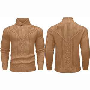 Suéter de poliéster de cuello redondo con logotipo personalizado de alta calidad para hombres Diseño de punto suave-Venta al por mayor - Product Image 1