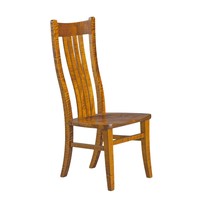 Chaise de salle à manger en bois massif de style colonial traditionnel avec sculpture sur gland Design Farmhouse Oak Kitchen Side Chair Prix bon marché