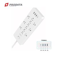Protector de Sobretensión con Enchufe de Extensión AC+DC 17W 16 en 1, Conectores USB/DVI/VGA/DP/Tipo-C, ISO/REACH ROHS para Electrodomésticos