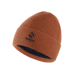 Bonnet en tricot personnalisé avec logo, bonnet court à revers - Product Image 1