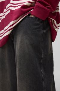 Pantalones cortos vaqueros de gran tamaño con logotipo impreso personalizado, ropa de calle Vintage lavada, pantalones cortos transpirables con dobladillo inferior crudo para hombre - Product Image 2