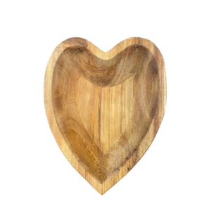 Handcrafted Heart Shaped Acacia Wooden Bowl Rustic Solid Wood Decorative Tray for Jewelry Keys, <b>Candles</b>, Home Decor from Vietnam - Product Image 1