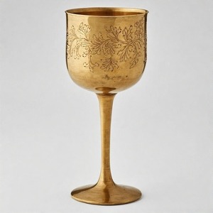 GraceStem Vintage latón antiguo comunión copa de vino hecho a mano cáliz sagrado para Iglesia decoraciones navideñas espirituales - Product Image 3