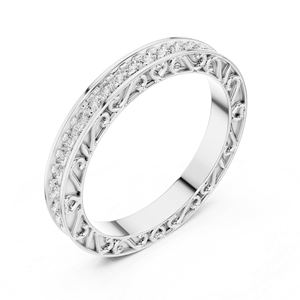 Anillo de Oro Amarillo de 14K con Diamante Redondo Cultivado en Laboratorio para Mujer |   Regalo de Aniversario |   Diamante Cultivado Nuevo - Product Image 2