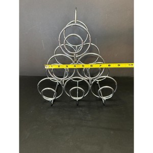 Estante de vino de acero inoxidable elegante y simple para 6 botellas, decoración minimalista moderna para Bar, 12,5 "x 10,5" x 6,5" - Product Image 6