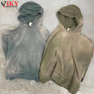 Sudadera con Capucha Vintage de Felpa Francesa 100% Algodón, Personalizable, de Alta Calidad, con Lavado Ácido, para Hombre, por VIKY INDUSTRIES - Product Image 3