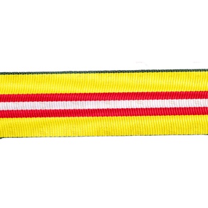 Rubans en satin personnalisés pour médailles cérémonielles avec bordure tissée imprimée en tissu recyclé – Style mexicain - Product Image 1
