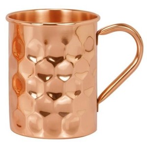 Premium Moscou Mule Cuivre Tasse Fabriqué À La Main Martelé Diamant Motif avec Poignée En Cuivre Couvercle Cocktail Drinkware Paille Accessoire - Product Image 3