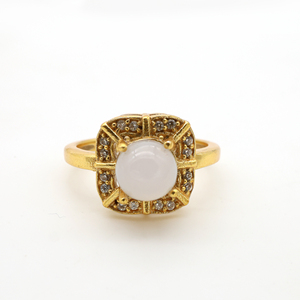 Anillo Midi para nudillos Vintage de moda para mujer, venta al por mayor, flor chapada en oro, estrella, piedra lunar apilable para ocasiones de compromiso - Product Image 5