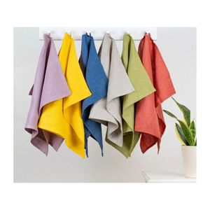 Serviettes de golf personnalisées 2026 en coton biologique 100% avec bordure bleue brodée – Durables, éco-responsables, élégantes, vente en gros, serviettes de cuisine - Product Image 2