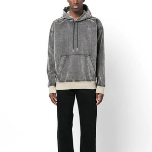 Sweat-shirts à capuche pour hommes de qualité supérieure, design délavé à l'acide, avec votre propre logo, 100% coton, sweat-shirts à capuche d'hiver à prix avantageux en vente - Product Image 1