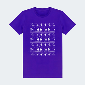 Camiseta Deportiva de Cuello Redondo con Estampado Digital Navideño al por Mayor, Transpirable, 100% Algodón, Diseño Vibrante para Hombre - Product Image 2