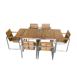 Set da Pranzo da Esterno Ares, Arredamento da Giardino in Lega di Alluminio e Ferro per Cortile e Uso Esterno - Product Image 4
