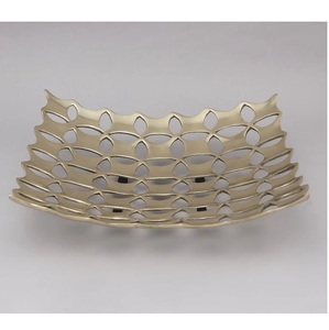 Stylish Gold Aluminum Dinnerware <b>Serving</b> <b>Tray</b> for Weddings and Ramadan Elegant Decorative Design for Catering - Product Image 4