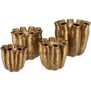 Vases à fleurs en métal plaqué or de la meilleure qualité Vases et pots à fleurs de décoration de table de designer moderne à un prix abordable - Product Image 2