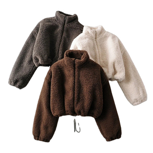 Streetwear décontracté Veste d'hiver en polaire Sherpa personnalisée de haute qualité pour l'extérieur pour les femmes Veste polaire Sherpa à fermeture éclair personnalisée - Product Image 1