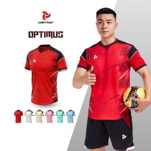 Hot Luxury Haute Qualité Lavé Personnaliser Logo Football Jersey Ensembles Unisexe Football Porter 100% Polyester Diverses Couleurs OEM Adulte - Product Image 5