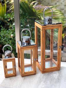 Vela de madera para decoración del hogar y jardín, farol con Mango de diseño antiguo, venta al por mayor - Product Image 5