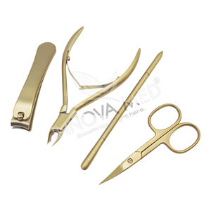 Set de soins de manucure 4 pièces en acier inoxydable Ciseaux personnalisés pour peaux mortes Coupe-ongles Soins personnels Outils pour ongles - Product Image 5