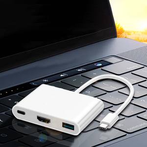 Concentrador USB C de aluminio 5 en 1 Tipo C a USB2.0 * 2 + USB3.0 * 1 + MODELO DE HDMI para carga de computadora PC y función de datos utilizada - Product Image 4