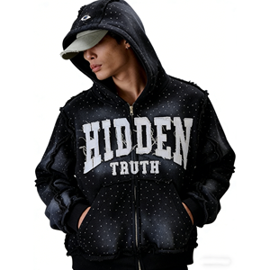 Sweat à capuche vintage personnalisé, peinture délavée, lavage à l'acide, lourd, délavé au soleil, sweat à capuche pour homme, coton, molleton français, surdimensionné, sweat à capuche pour homme - Product Image 2