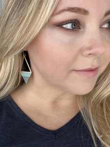 Cuentas de cristal modernas y pendientes de repetición con diseño turquesa y flecos en cascada, regalo de joyería único de MS Handicraft - Product Image 5