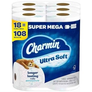 Pour papier hygiénique en pâte de bois vierge ultra forte et ultra douce 12 méga rouleaux (264 feuilles/rouleau)-Fabriqué en Allemagne - Product Image 1