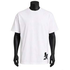 Camiseta blanca de manga corta para hombre con estampado de dibujos animados, corte regular, cuello redondo, estilo casual, jersey de algodón. - Product Image 1