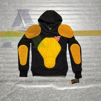 Sweat à capuche de moto personnalisé pour hommes entièrement doublé d'aramide CE niveau 2 coton blindé pull à capuche noir veste de moto