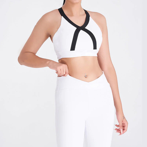 Custom Women Cross Strap High Support Sports Bra Wholesale Breathable Yoga Fitness Running Gym Workout Activewear Bra <b>Top</b> - Product Image 1