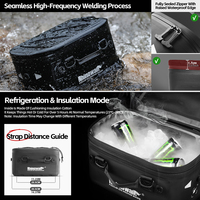 Sac d'extension latéral imperméable en aluminium de 16 litres pour moto Rhinowalk, valise latérale pour ADV et tourisme